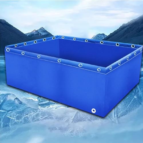 Tragbarer Aquarium-Pool mit Ablassventil, PVC-Segeltuch, temporärer Haltetank für Salzwasserfische, 0,5 mm, Plane, Wasserspeicherpool für Koi-Fische, Schildkröten und Schwimmen, multifunktionale von Generisch