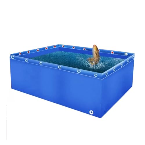 Tragbarer Canvas-Aquarium-Pool mit Ablassventil für Salzwasserfische, 0,5 mm, Plane, Wasserspeicher für Koi-Fische, Schildkröten und Schwimmen, 1 x 3 x 0,6 m von Generisch