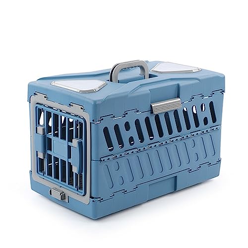 Tragbarer Haustierkoffer, faltbarer Hundekäfig, Katzenkäfig, Outdoor, atmungsaktiv, Haustier-Flugtasche, tragbare und praktische Haustier-Tragetasche von Generisch