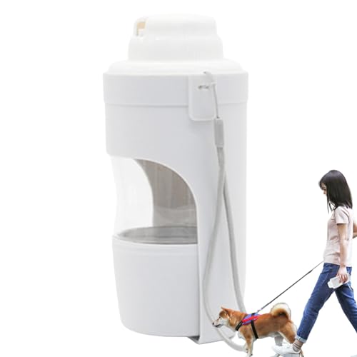 Tragbarer Hundefutterbehälter, Wasser- und Futterspender für Hunde - Auslaufsicherer Wasserspender für Haustiere, Futterspender, Hundewasserflasche mit Futterbehälter,Kompakter Wasserflaschennapf für von Generisch