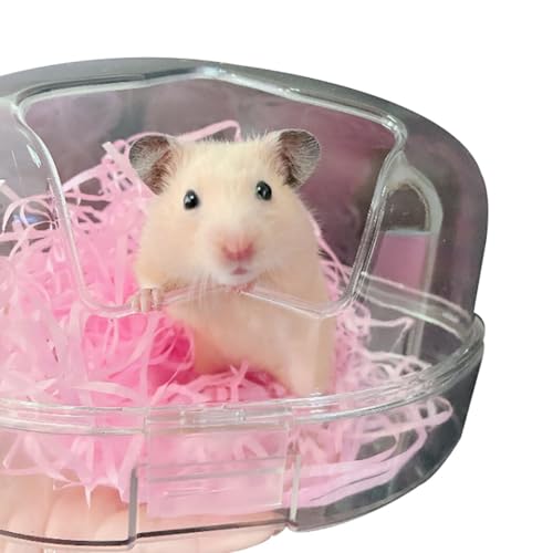 Tragbares Hamster-Sandbad – leichtes, transparentes und langlebiges Kunststoff-Badehaus für kleine Tiere von Generisch