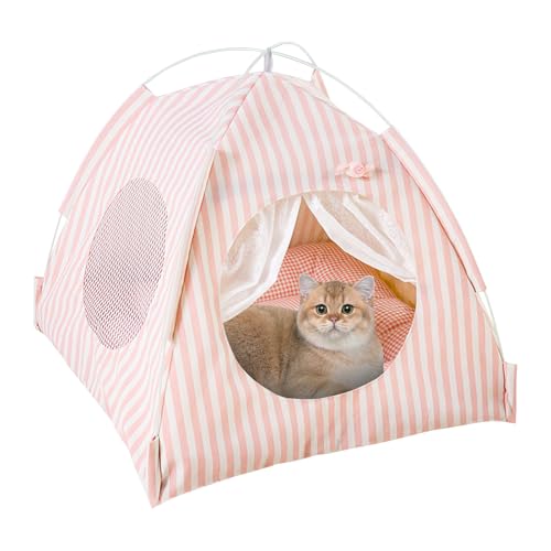 Tragbares Katzenzelt – Hundezelt für den Innenbereich, halbgeschlossen, Haustiergehege, halbgeschlossen, vier Jahreszeiten, bequemes Welpenkissen, abnehmbar, waschbar, für Mäuse, Hamster Tragbares Katzenzelt – Hundezelt für den Innenbereich, halbgeschlossen, Haustiergehege, halbgeschlossen, vier Jahreszeiten, bequemes Welpenkissen, abnehmbar, waschbar, für Mäuse, Hamster von Generisch