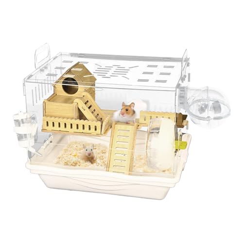 Transparenter Hamsterkäfig – Transparenter Haustierkäfig, Atmungsaktive Unterkunft für Kleintiere | Unterkunft für Rennmäuse, Haustier-Accessoire für Kleintiere, Moderner, belüfteter Acrylkäfig mit ti Transparenter Hamsterkäfig – Transparenter Haustierkäfig, Atmungsaktive Unterkunft für Kleintiere | Unterkunft für Rennmäuse, Haustier-Accessoire für Kleintiere, Moderner, belüfteter Acrylkäfig mit ti von Generisch