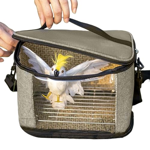 Transporttasche für Vögel und Papageien, mit Netz-Oberseite, Transportkäfig für Vögel und Kleintiere, Reisekäfig mit Edelstahlständer, für kleine Vögel zum Tragen von Kaninchen, Hamstern und Vögeln von Generisch