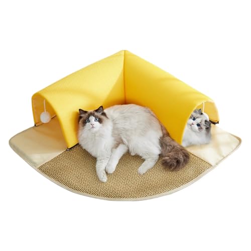 Tunnel Katzenbett mit Spielhöhle - Entfernbarer Kätzchen Höhle Kissen - 2 in 1 Katzenhöhle mit Tunnel für Kleintiere mit abnehmbarem Kissen Tunnel Katzenbett mit Spielhöhle - Entfernbarer Kätzchen Höhle Kissen - 2 in 1 Katzenhöhle mit Tunnel für Kleintiere mit abnehmbarem Kissen von Generisch
