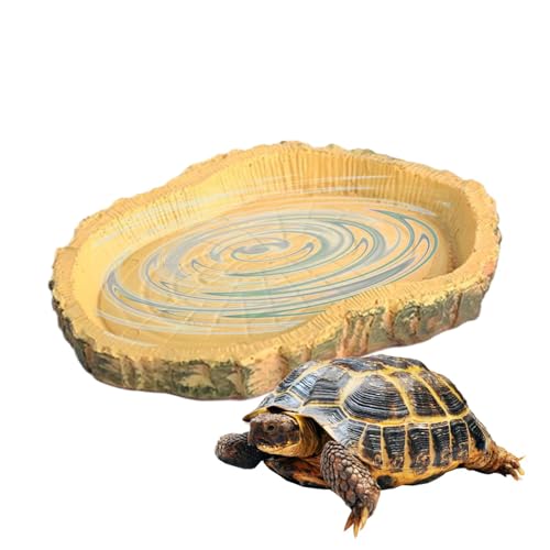 Turtle Water Bowl - Simulation Pet Bowl - Tragbare -Futtermittel, Schildkrötenfuttergericht, Schildkrötenwasser Und Lebensmittelschale, Lustige Wasserschale Für Zuhause, Aquarium von Generisch