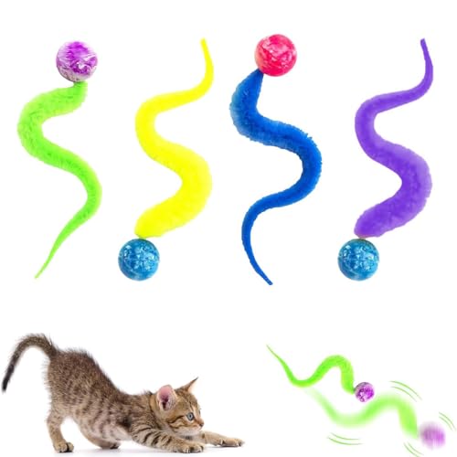Twisty Ball für Katzen, Hüpfball, Katzenspielzeugball mit Raupenschwanz, einfarbiger Wackelball für Katzen, Katzenspielzeug, Home-Run, interaktives Katzenspielzeug, Tierhandlung, geeignet für Katzen Twisty Ball für Katzen, Hüpfball, Katzenspielzeugball mit Raupenschwanz, einfarbiger Wackelball für Katzen, Katzenspielzeug, Home-Run, interaktives Katzenspielzeug, Tierhandlung, geeignet für Katzen von Generisch