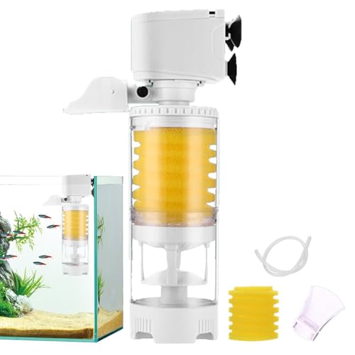 Ultimativer Tankfilter, Aquarium-Vakuumfilter, multifunktionaler biochemischer Schwammfilter für Aquarien, Tankfilter mit Schwamm, Wasserpumpen-Schildkrötentankfilter für Salzwasser- und Süßwasser von Generisch