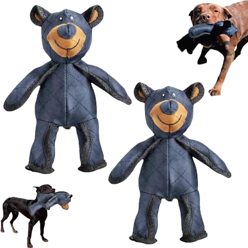 Unbreaka-Bear Dog Toy 2.0, Unbreakable Bear for Dogs, Indestructible Robust Bear Dog Toy, Extreme Bear 2.0 Dog Toys, Indestructible Bear Chew Toy, Triple-Layer Durability and Built-in Squeaker (2pcs) von Generisch