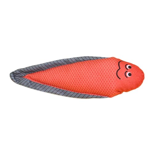 Unkaputtbar Hundespielzeug Katzenspielzeug, 3D-Simulation Fischspielzeug, Kissen Fisch, interaktiver Sound, Katzenspielzeug, Katzenbedarf Rinderkopfhaut FüR Hunde (Watermelon Red, 24x8.5cm) von Generisch