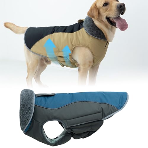 VêTements Pour Animaux Wintermantel für Hunde, Hundejacke für kaltes Wetter mit Polsterung, Hundeweste mit integrierter Warmer Haustierkleidung, Hundebekleidung mit Reißverschluss auf (C, One Size) von Generisch