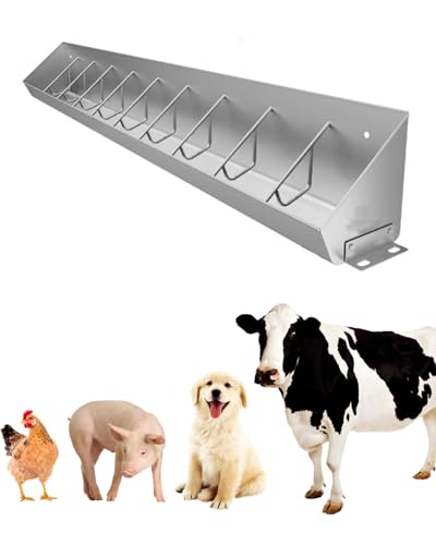 Viehfuttertrog für Schweine, Kälber, Hühner, Hunde, langlebiger Futterspender für den Außenbereich mit mehreren Futterlöchern, große Kapazität, Futterschale für den Bauernhof Viehfuttertrog für Schweine, Kälber, Hühner, Hunde, langlebiger Futterspender für den Außenbereich mit mehreren Futterlöchern, große Kapazität, Futterschale für den Bauernhof von Generisch