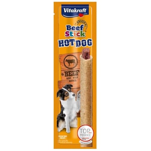 Hundesnack Beef-Stick Hot Dog 10 Stück trockenfutter hundenfutter futtermittel tiernahrung von Generisch