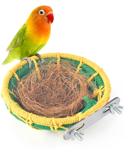 Vogel-Nistkasten, natürliche Kokosfaser, Einstreu für Wellensittiche, Nymphensittiche und kleine Vögel, ideales Bruthaus und Kuschelhütte Vogel-Nistkasten, natürliche Kokosfaser, Einstreu für Wellensittiche, Nymphensittiche und kleine Vögel, ideales Bruthaus und Kuschelhütte von Generisch