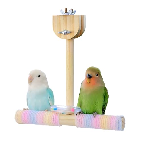 Vogel Sitzstange Ständer - Baumwollseil Schaukel Spielzeug, Sitzplatz Kletterstange | Hängematte Käfig Zubehör Finken Unzertrennliche Wellensittiche Innen Außen Sommer Garten Aktivität Trainin Vogel Sitzstange Ständer - Baumwollseil Schaukel Spielzeug, Sitzplatz Kletterstange | Hängematte Käfig Zubehör Finken Unzertrennliche Wellensittiche Innen Außen Sommer Garten Aktivität Trainin von Generisch