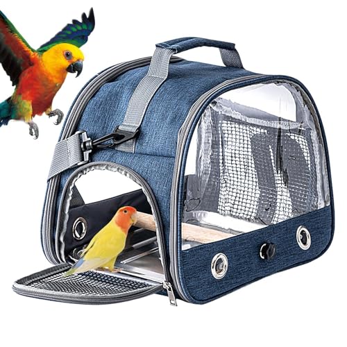 Vogel-Tragetasche, Sittich-Tragetasche, Tier-Outdoor-Reisekäfig, atmungsaktiver Schutzrucksack für Wellensittiche, Sittiche, Gentoo- , Conures von Generisch