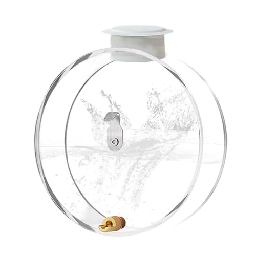 Vogel-Wasserspender | 300 ml Acryl-Wasserspender | runder transparenter Vogeltränke Behälter, Sittichkäfig Wasserspender für Wellensittiche, Nymphensittiche von Generisch