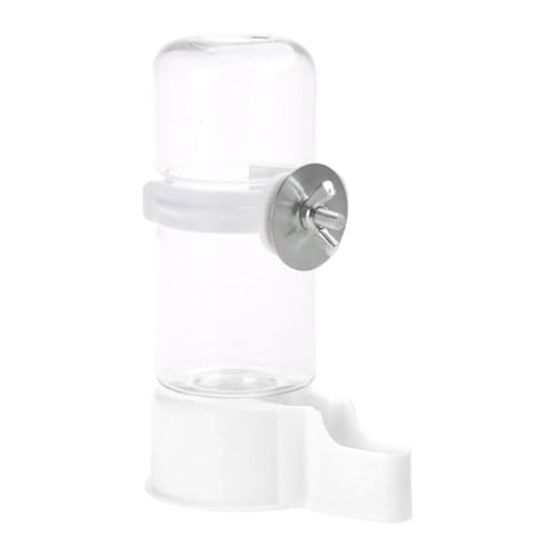 Vogel-Wasserspender für Käfigfinken, 140 ml, Sittiche, Trinkset, Flasche, automatischer Vogelkäfig, Wasserspender für Käfig (grau) von Generisch