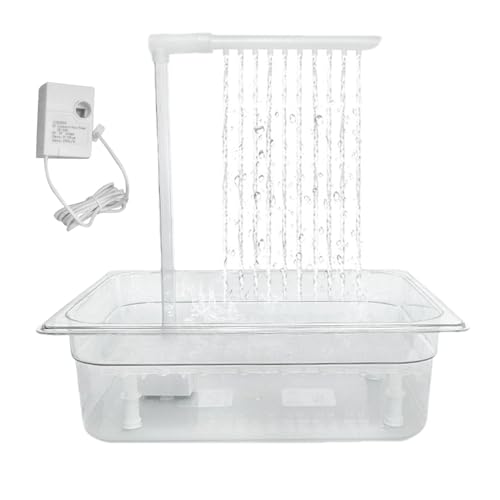 Vogelduschbox, kleine Papageienwanne, Papageien-Badebox mit mehreren Wasserhähnen, Mehrzweck-Vogelbadewanne mit mehreren Wasserhähnen für kleine, mittelgroße Sittiche, Käfigzubehör von Generisch