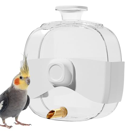 Vogelkäfig-Wasserspender, Vogel-Wasserspender für Käfig,Käfig-Wassernapf, Wasserspender für Sittiche - 450 ml Futterspender, Trinker, Wasserspender, automatischer Vogelfutterspender, transparent, Voge von Generisch