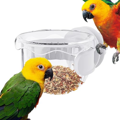 Vogelnapf - Wellensittich Futterautomat,Kleine Antiverschüttungsschüssel Für Fütterung Trinken Transportbox Sittich Nymphensittich Ara Voliere Garten Vogelnapf - Wellensittich Futterautomat,Kleine Antiverschüttungsschüssel Für Fütterung Trinken Transportbox Sittich Nymphensittich Ara Voliere Garten von Generisch