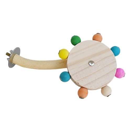 Vogelroller-Spielzeug | Holz drehen Vogelspielzeug – Vögel spielen Gym Spielzeug, Holz Drehständer Sitzstange, Holz Natur Vogelkäfig Zubehör für Wellensittich, Nymphensittich, Conure von Generisch