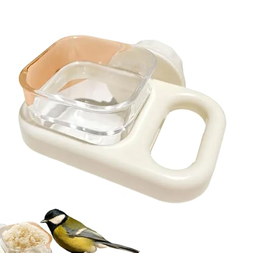 Vogelschalen für Käfig, transparent, abnehmbarer Futterspender für Papageien, Futter- und Wassernapf für kleine Tiere, Bauchmuskeln und Haustiere, ideal für Vögel und Chinchillas, 8 x 7 x 4 cm von Generisch