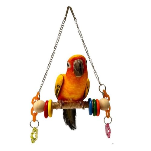Vogelschaukel, Sitzstange aus Holz mit stabiler Basis für Nymphensittiche und kleine Vögel, Balance-Trainingsständer für Vogelkäfige und Spielstudios Vogelschaukel, Sitzstange aus Holz mit stabiler Basis für Nymphensittiche und kleine Vögel, Balance-Trainingsständer für Vogelkäfige und Spielstudios von Generisch
