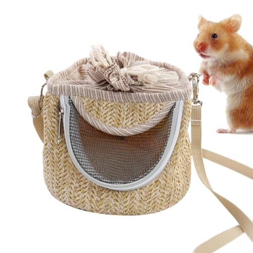 Vogeltrage-Reisetasche, Vogeltragetasche - Atmungsaktive Papageientrage zum Wandern,Mesh-Fensterdesign, Papageientasche mit verstellbarem Schultergurt für kleine Haustiere, Hamster, Maulwürfe von Generisch