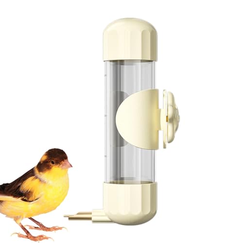 Vogelwassertränke | 200 ml automatischer Vogelwasserspender für Käfig | Feuerstift-Design, klarer Sittich-Wasserspender, Haustier-Vogel-Wasserspender von Generisch