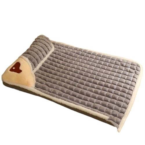 Warme Winter-Hundematte, Luxus-Sofa für kleine, mittelgroße Hunde, kariert, Bett für Katzen, Hunde, flauschig, abnehmbar, waschbar, Haustierbetten (Grau, 50 x 35 cm) von Generisch