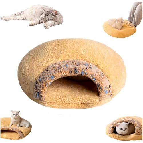Warmes Haustiernest, Katzenhöhlenbett | Hide Cave Katzensack Katzenschlafsack - Weiches, halbgeschlossenes Katzenhausbett, wärmende Plüschschlafsäcke für Haustiere, Welpen und Kätzchen im Innen- und A Warmes Haustiernest, Katzenhöhlenbett | Hide Cave Katzensack Katzenschlafsack - Weiches, halbgeschlossenes Katzenhausbett, wärmende Plüschschlafsäcke für Haustiere, Welpen und Kätzchen im Innen- und A von Generisch