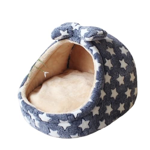 Warmes Hundebett, Hundehütte, weiches Welpenkissen, Katzenkorb, Chihuahua, Teddybett für kleine, mittelgroße Hunde, Haustiere (2, S) von Generisch