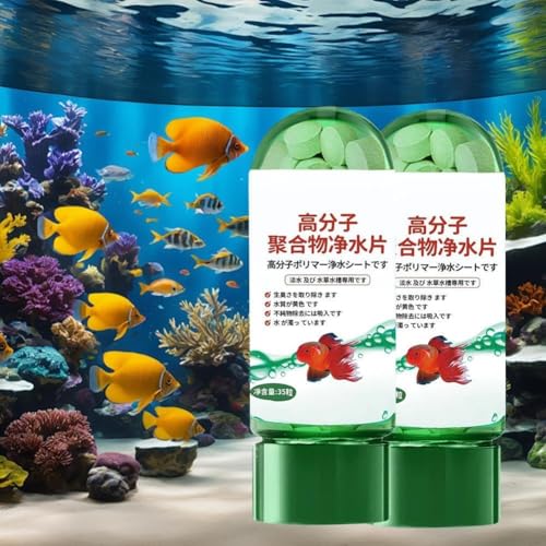 Wasserreinigungstablette, 2 leistungsstarke Aquarium-Wasserreinigungstabletten, Tabletten für Fischwasserreinigung von Generisch