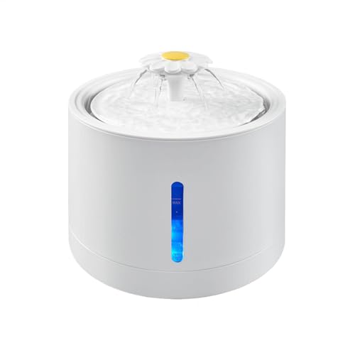 Wasserspender für Hunde,Trinkbrunnen für Haustiere, 2L Welpenwasserspender mit LED-Wasserstandsfenster, Wiederaufladbare Hunde-Trinkwassernäpfe, automatische Bewässerungsschalen für Katzen, Hunde und von Generisch