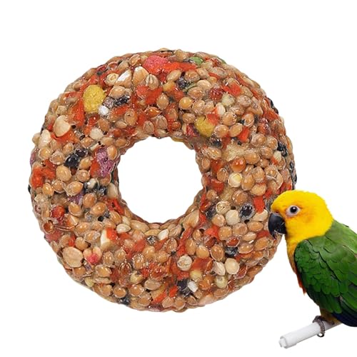 Wellensittich Futter | Spielzeug Für Wellensittiche,Donut-förmiger Beißring Mit Körner Snacks Für Training, Beschäftigung Und Futtersuche Für Unzertrennliche Wellensittich Futter | Spielzeug Für Wellensittiche,Donut-förmiger Beißring Mit Körner Snacks Für Training, Beschäftigung Und Futtersuche Für Unzertrennliche von Generisch