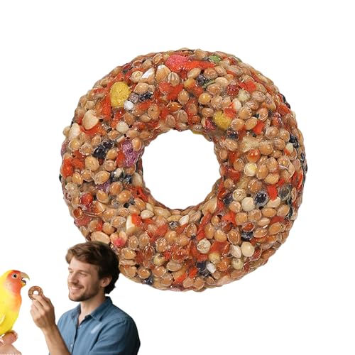 Wellensittich Futter | Vogelspielzeug,Getreide Beißspielzeug In Donut-Form Zur Beschäftigung Und Training Für Agaporniden & Voliere Zubehör Wellensittich Futter | Vogelspielzeug,Getreide Beißspielzeug In Donut-Form Zur Beschäftigung Und Training Für Agaporniden & Voliere Zubehör von Generisch