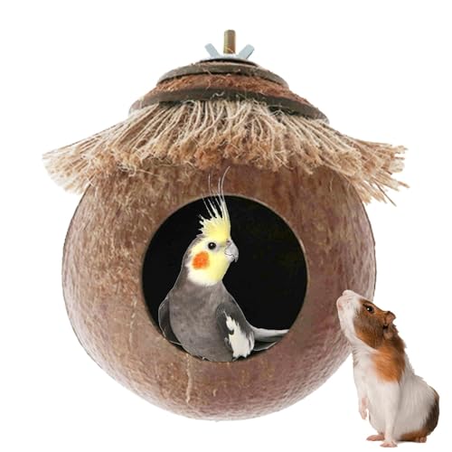 Wellensittichnest, Papageienhaus – Nest Haus für Papageien, Wellensittiche, Vogelkäfig, Vogelnest für Papageien, Hamster, Eichhörnchen, Käfig, kleine Hütte zum Schlafen, Brutnest (12 cm/6 cm) von Generisch