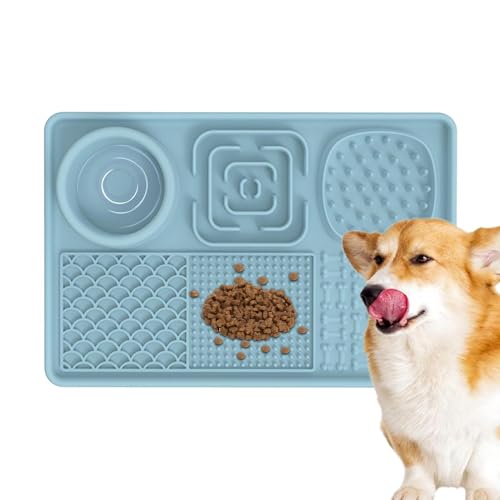 Welpe Licking Matte, Hundefuttermatte | Silikon Licking Bowl Matte mit Saugnäpfeln,Hundebutter Lick Pads behandelt Joghurt für Hunde und Katzen, Langeweile Reduzierer von Generisch