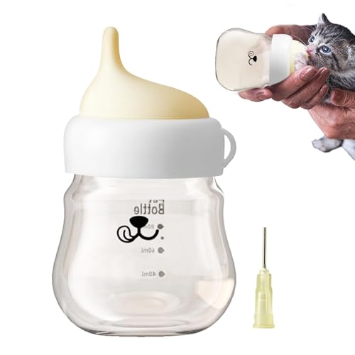 Welpen-Milchflasche, Welpen-Futterspender Anti-Ersticken Kleintiere Stillflasche, Einstellbarer Kätzchen-Milch-Futterspender Katze Baby Still-Futterspender für kleine Babytiere von Generisch