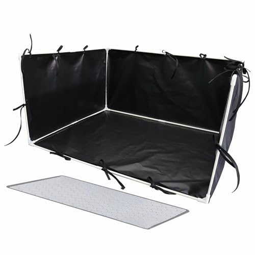 Welpenpee -Pad -Halter mit hohen Wänden, Hundedrüsenschachtel | Hundedrüsenbox Splash Guard - Einfach sauber 600D wasserdichtes Töpfchen, ein verstellbarer Haustier -Toilettenzaun für Innen- und Außen von Generisch