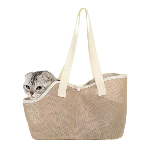 Welpentragetuch, Katzentragetrage - Katzentragetasche - Atmungsaktive, Faltbare, große Innentasche aus Netzstoff für Haustiere, freihändige, weiche Welpentasche und Katzentrage für Reisen im Freien von Generisch