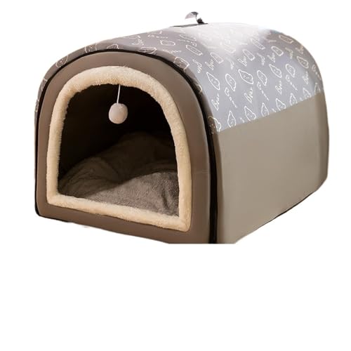 Winter-Hundebett, selbstwärmendes Welpenhaus, gemütliches Katzen-Schlafzelt, Höhlenbetten, Innenbereich, Kätzchennest, Hütte für kleine, mittelgroße Hunde, Katzen (5, XL) von Generisch