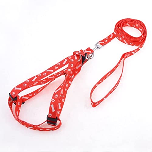 XYZOOM Doggie Rope Verstellbares Hundegeschirr Halfter Leine Set, 47.2", Rot/Weiß(890a4 d0a1e 3e812 375b9 b159a 22703 von Generisch