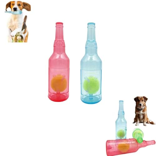 Zentric Crunchnplay Flaschenspielzeug Flasche Kauspielzeug for Hunde Hundespielzeug Wasserflasche Bissfeste Haustierflasche Interaktives Spielzeug for geistige und körperliche Ertüchtigung(AB,L) von Generisch