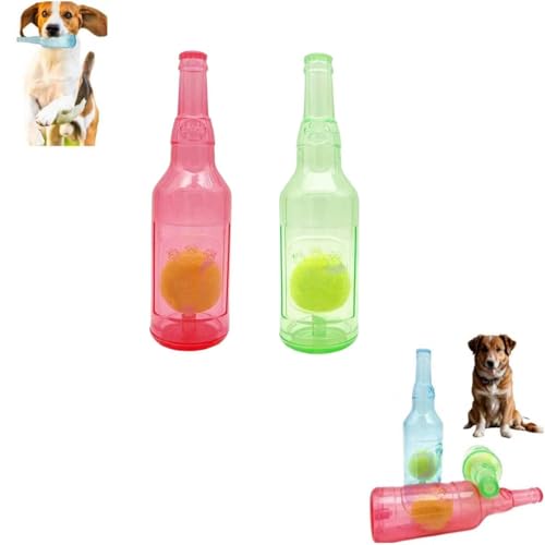 Zentric Crunchnplay Flaschenspielzeug Flasche Kauspielzeug for Hunde Hundespielzeug Wasserflasche Bissfeste Haustierflasche Interaktives Spielzeug for geistige und körperliche Ertüchtigung(AC,L) von Generisch