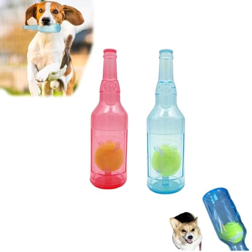 Zentric Crunchnplay Flaschenspielzeug Zentric Shop Flaschenspielzeug for Hunde Haustierflasche Interaktives Spielzeug Hundespielzeug Wasserflasche Cruncher Zentric Flaschenspielzeug(AB,L) von Generisch