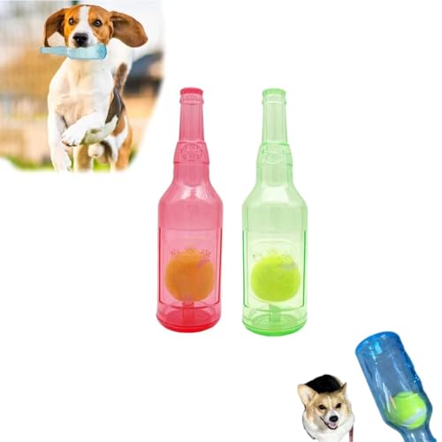 Zentric Crunchnplay Flaschenspielzeug Zentric Shop Flaschenspielzeug for Hunde Haustierflasche Interaktives Spielzeug Hundespielzeug Wasserflasche Cruncher Zentric Flaschenspielzeug(AC,L) von Generisch