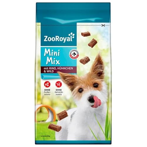 ZooRoyal Mini Mix mit Rind, Geflügel & Wild 5x60g hundensnack trockenfutter multipack alleinfuttermittel von Generisch