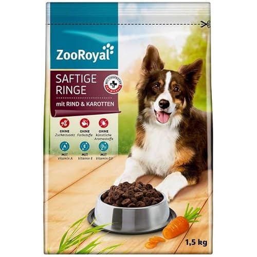 ZooRoyal Saftige Ringe mit Rind & Karotten 2x1,5kg hundenfutter trockenfutter futtermittel fur Hund multipack von Generisch